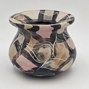 Africa Handmade Soapstone Handpainted Vase Carving